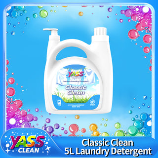 YassClean Non Bio Hypoallergenic 5L Classic Clean Concentrated Laundry Detergent 110 Washes