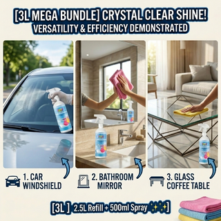 Shiny Glass Cleaner - 2.5L Refill + 500ml Spray